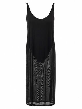By the way. Black Maxi Sheer Panel Slip Dress